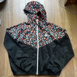 Nike Black and Multi-Color Floral Heritage Jacket